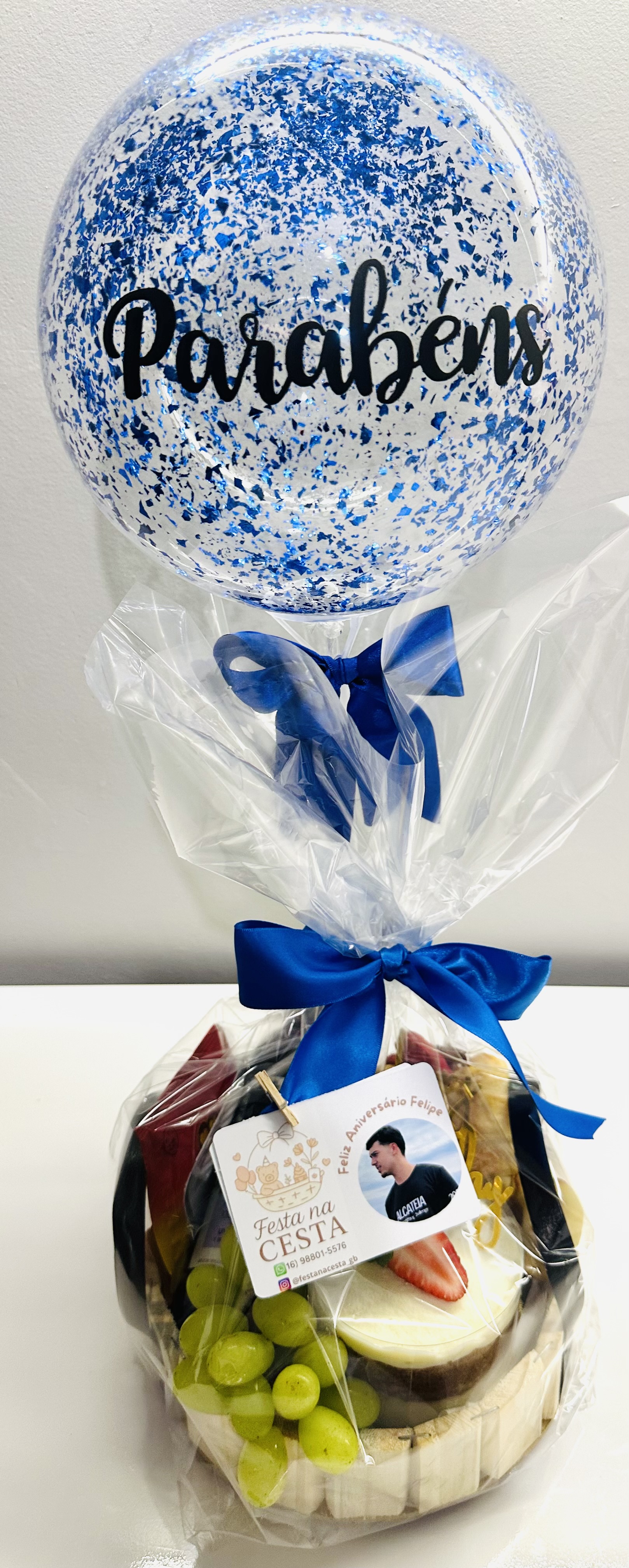 Cesta Mimo com balão - detalhe